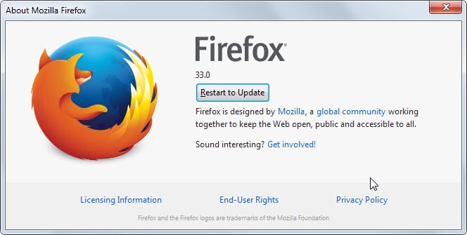 update firefox