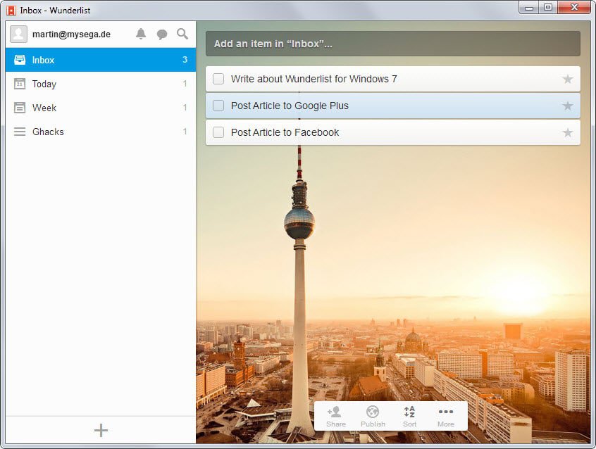 wunderlist windows