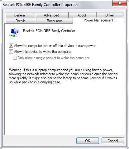 allow device to wake computer