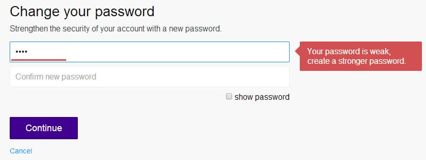 password strength