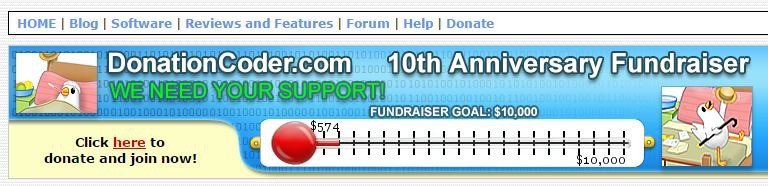 Lets celebrate DonationCoder's 10th anniversary and fundraiser