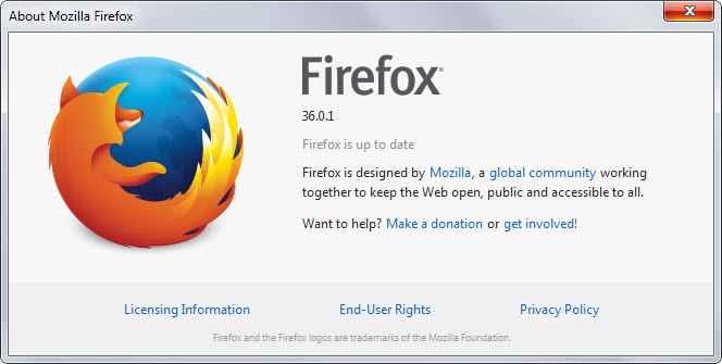 Firefox 36.0.1 fixes a number of critical issues