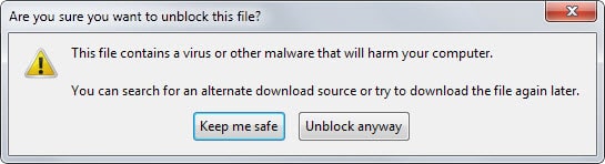 Firefox's Malicious Download Checker gets Bypass option