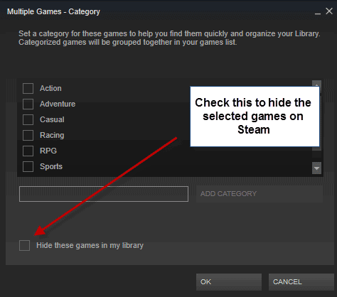 Steam Client Beta update allows you to hide games from your