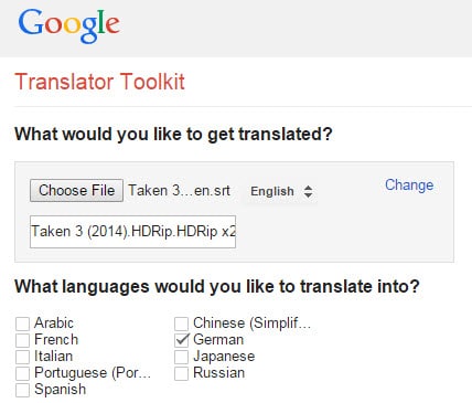 translate subtitles
