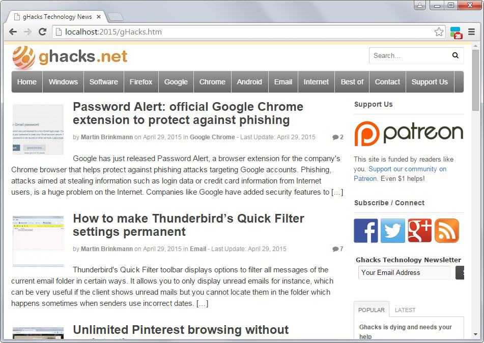 create a local web server mac