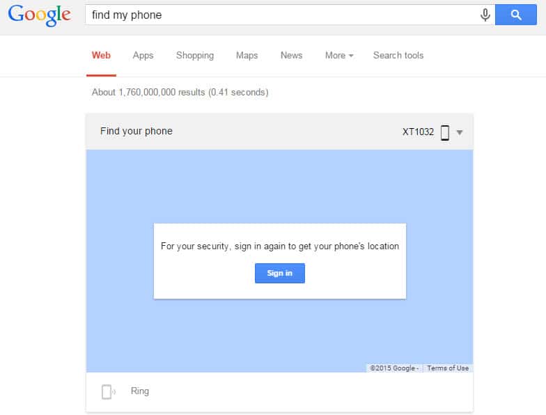 google find my phone