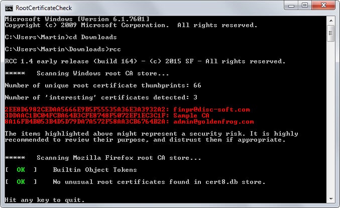 scan root certificates