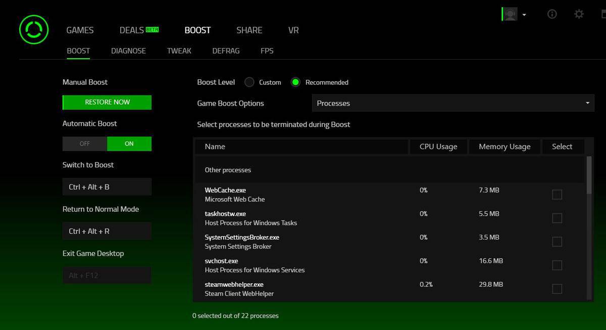 Razer Cortex: Game Booster ?