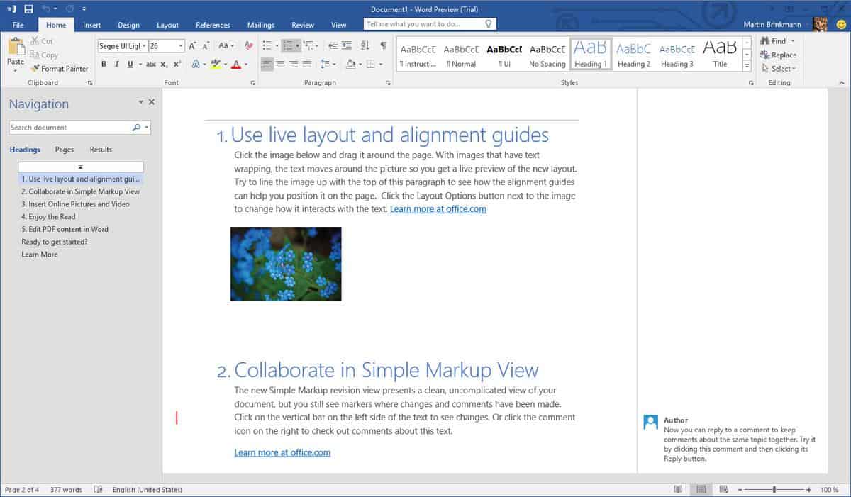 download word 2016 for pc