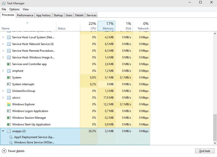 cpu 100 task manager windows 10