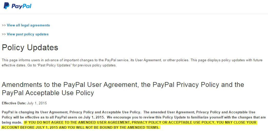 PayPal Privacy Statement