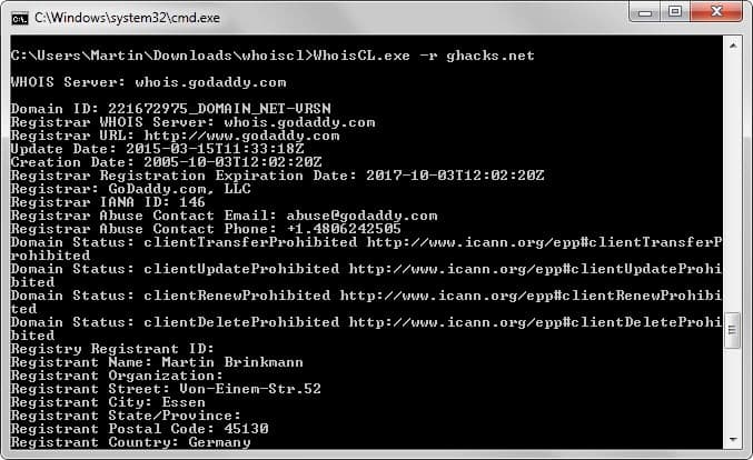 How To Find Whois Domain Information from Command Line