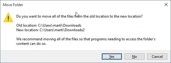 move download folder