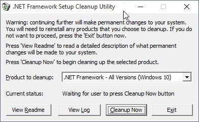 net framework cleanup utility