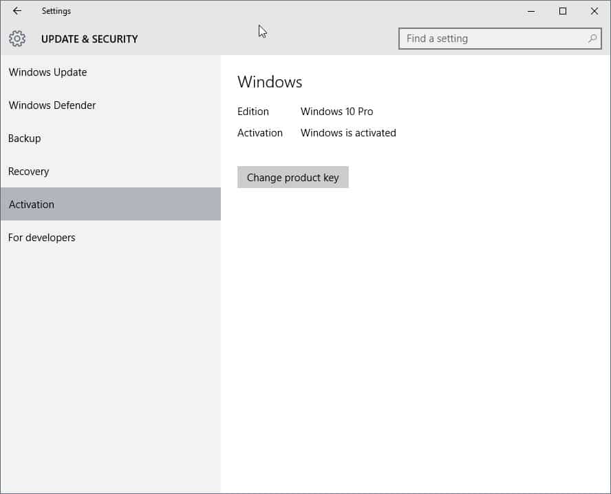 Check If Windows 10 Is Activated Ghacks Tech News