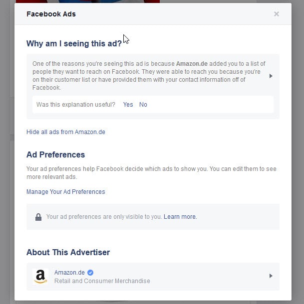 facebook ad explanation