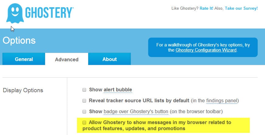 Ghostery sneaks in new promotional messaging system