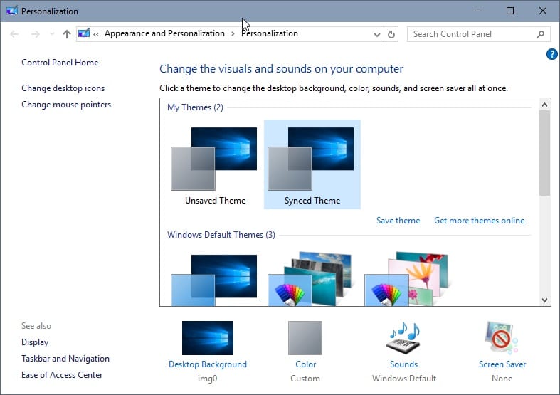 Microsoft restores Personalization menu in Windows 10's Control Panel