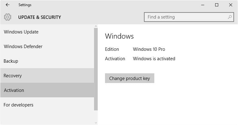 get activation key for windows 10