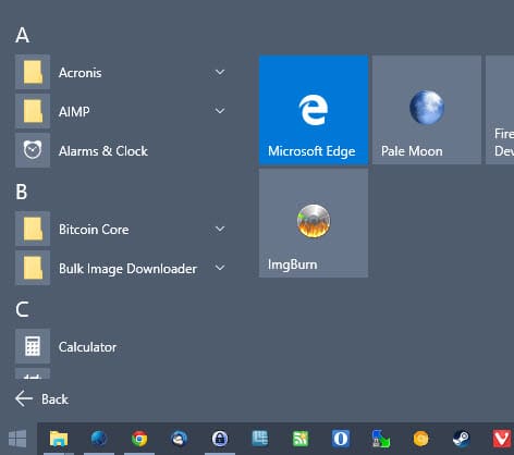 Make sure your Windows 10 Start Menu does not exceed 512 items