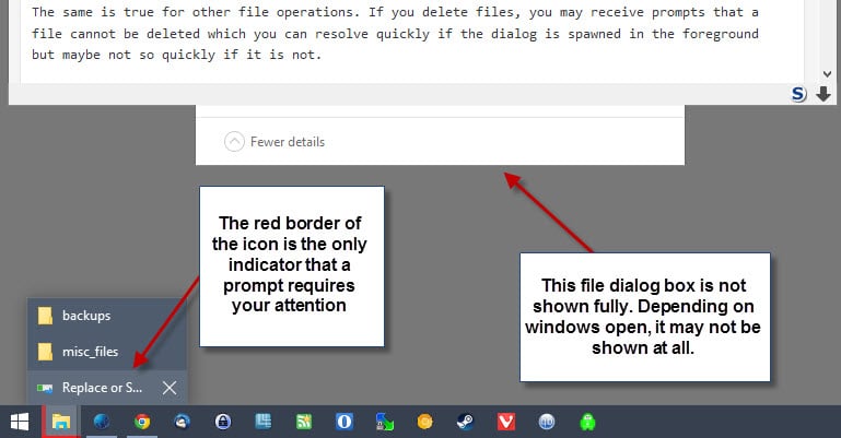 Fix File Dialog prompts not spawning in the foreground in Windows 10