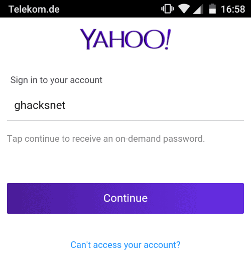 Yahoo Account