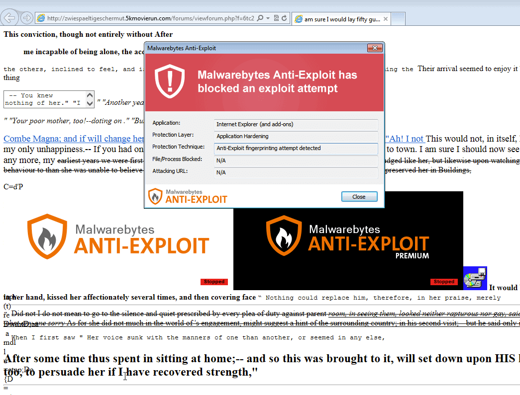 Malwarebytes Anti-Exploit 1.08 ships with fingerprinting detection and more