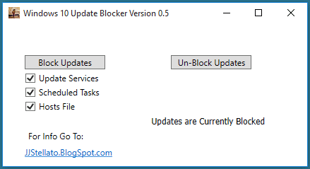 windows updates blocker