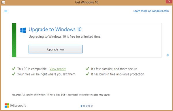 Windows 10 is a recommended update now
