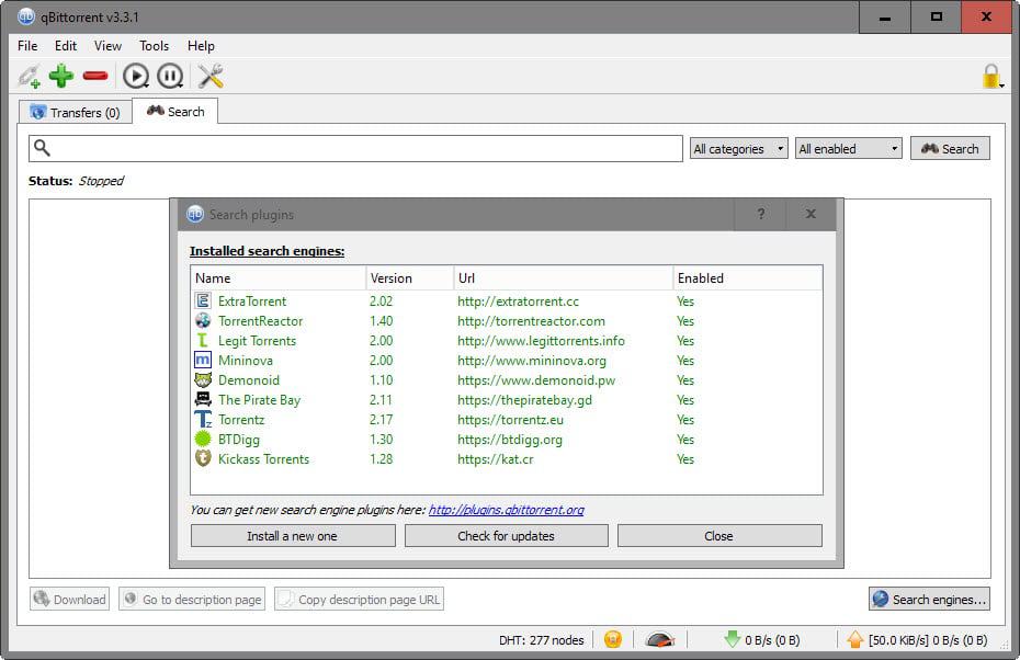 qbittorrent search