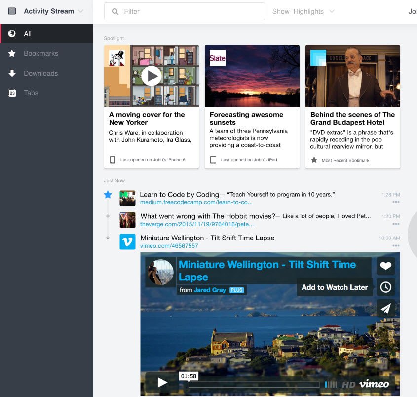 Firefox: Mockups show Activity Stream, New Tab Page and Share updates