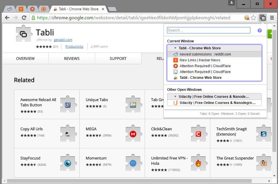 tabli tab manager chrome