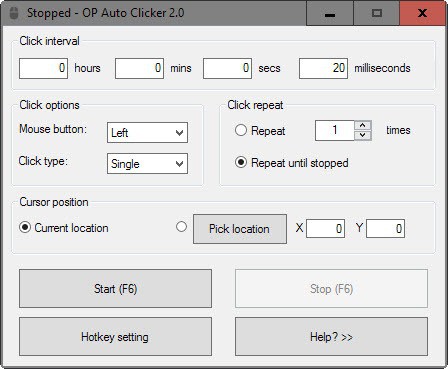 Advanced Auto Clicker to Click Mouse Cursor on Windows