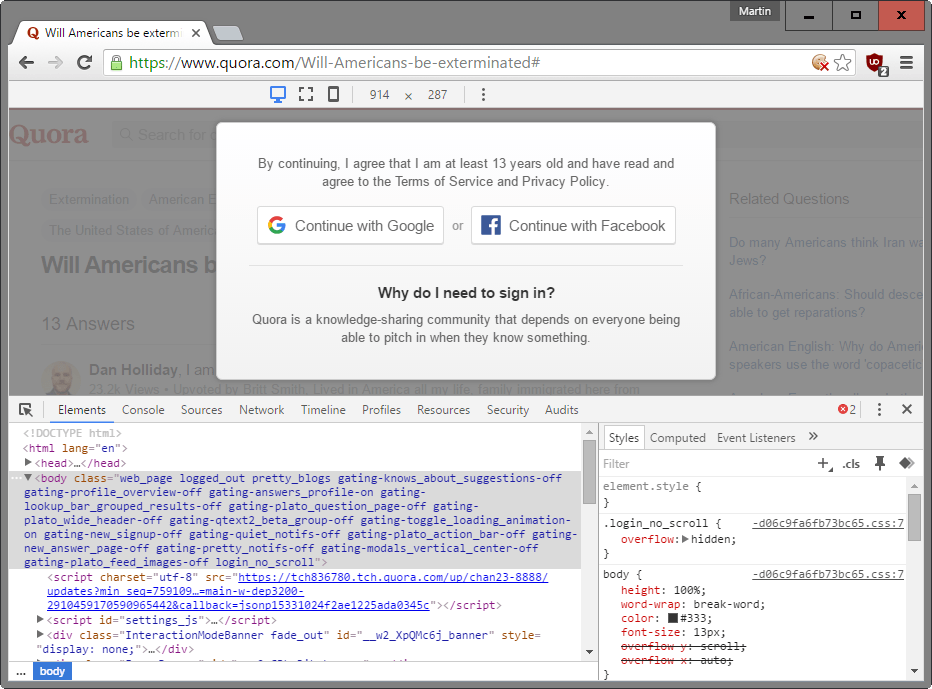 chrome dev tools