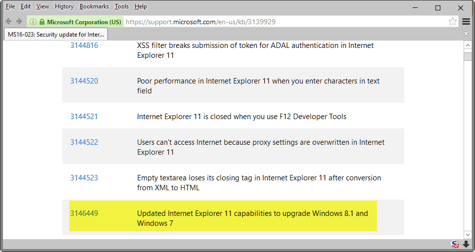 ie update windows 10