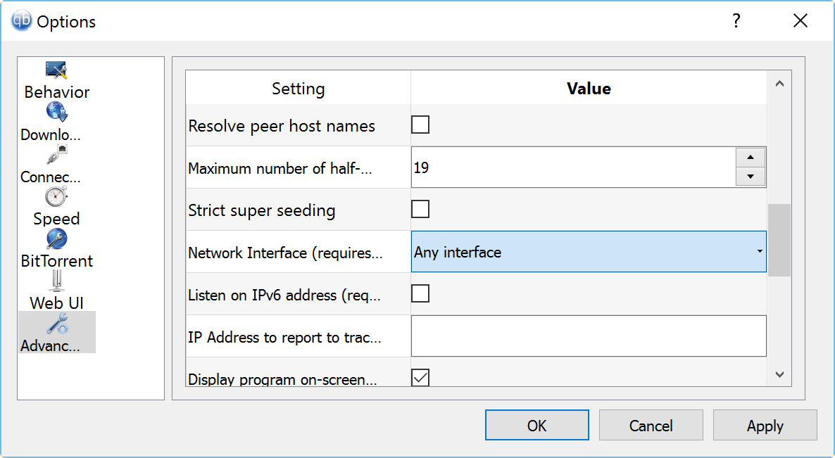 qbittorrent kill connection