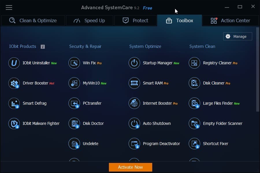 advanced systemcare toolbox