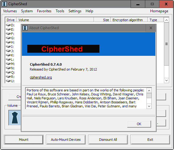 TrueCrypt alternative CipherShed is not dead