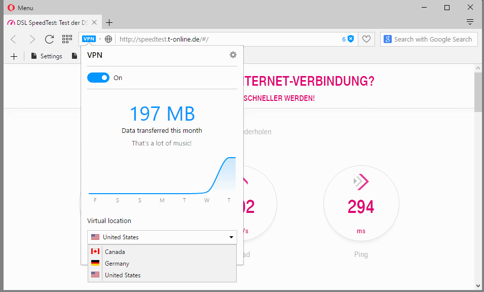 opera vpn server