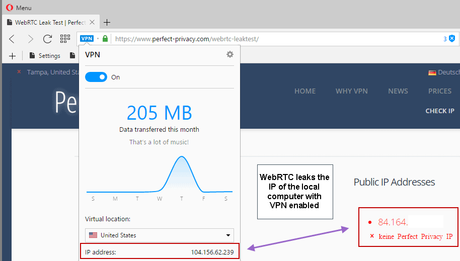 Ip leak. VPN Opera. Впн в опере. WEBRTC Opera. WEBRTC check.