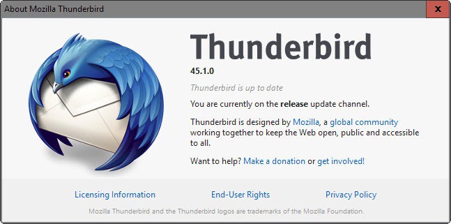 thunderbird 45.1.0