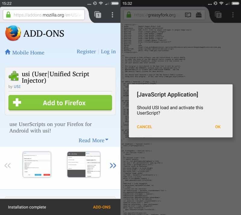 userscripts firefox for android