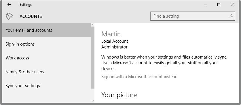 Report: Microsoft makes it difficult to create local accounts in Windows 10