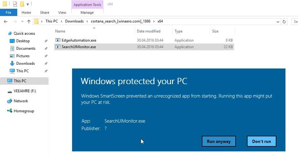 windows 10 search bypass