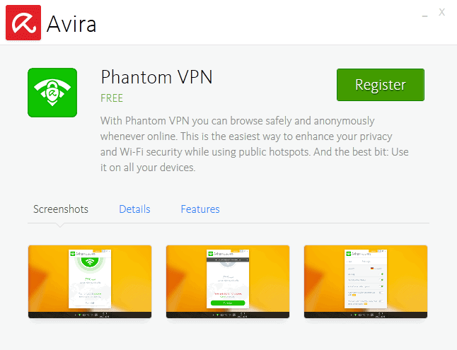 avira phantom vpn