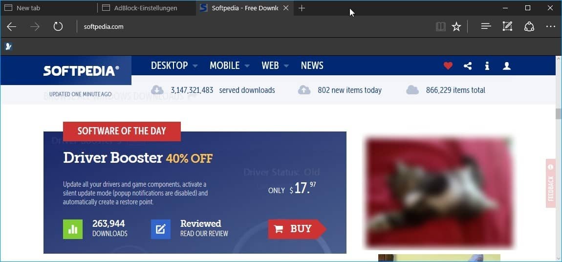 CatBlock: first ad-blocker for Microsoft Edge