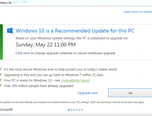 get windows 10 schedule