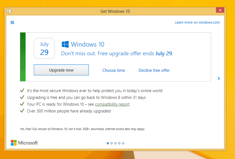 Free Windows 10 Upgrade Still On for Windows 7/8 keys