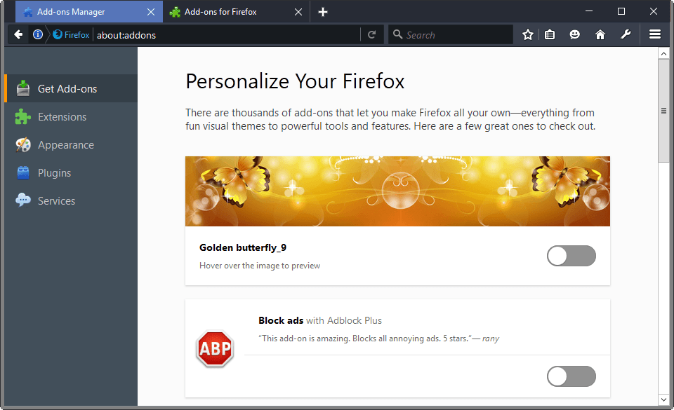 firefox get add-ons